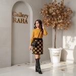 بلوز دامن بافت بچگانه مدل برگ - Image 9