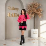 بلوز دامن بافت دخترانه مدل قلب - Image 8