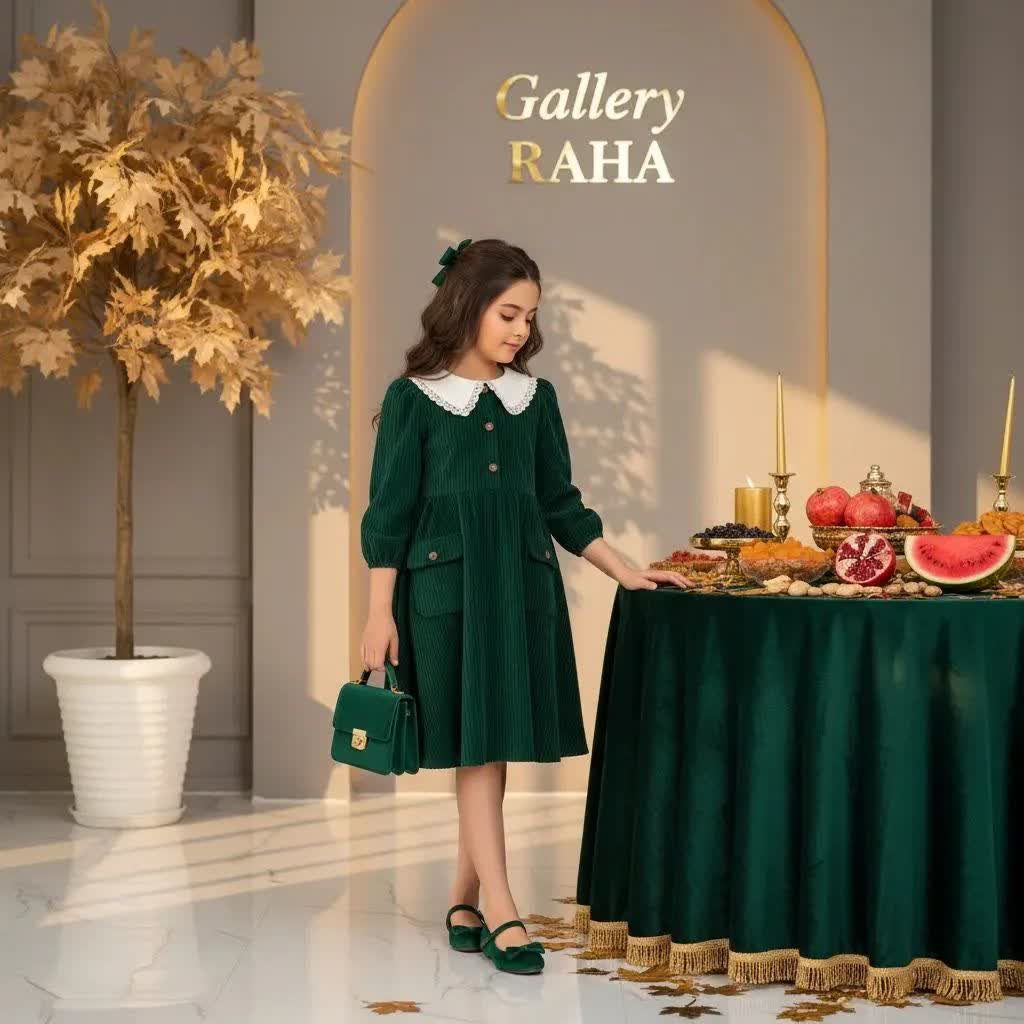 لباس یلدایی بچگانه پیراهن شیک یلدایی بچگانه آناش - Image 1