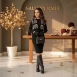 پیراهن و جلیقه بافت دخترانه مدل ماه منیر - Image 5