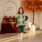بلوز شلوار پاییزی دخترانه با وست قلاب بافی کاردست مدل زرما - Image 2