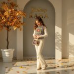 بلوز شلوار دخترونه با وست قلاب بافی مدل زارا - Image 19