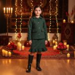 کت دامن مخملی حراجی بچگانه 8سال
