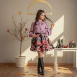 شومیز مجلسی و دامن گلدار دخترانه مدل گلنار - Image 9