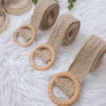 کمربند کنفی دخترانه در دو مدل گره ای و سگکی