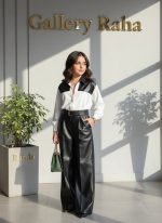 بلوز شلوار چرم عیدانه بچگانه مدل آریا