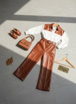 بلوز شلوار چرم عیدانه بچگانه مدل آریا - Image 9