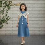 پیراهن لی تنسیل با شنل قلاب بافی مدل پروانه - Image 10