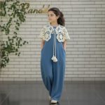 رامپر لی تنسیل با شنل قلاب‌بافی کارِ دست مدل گل - Image 2
