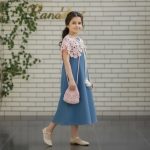 پیراهن شیک عیدانه بچگانه با قلاب بافی مدل نیلگون - Image 5
