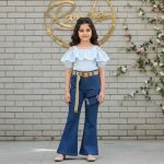 بلوز شلوار لی بچگانه مدل برکه