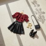 بلوز دامن چرم دخترانه مدل رهامین - Image 7