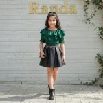 بلوز دامن چرم دخترانه مدل رهامین - Image 6
