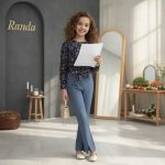 شومیز شلوار طرحدار عیدانه دخترانه مدل گلشید - Image 2