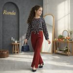 شومیز شلوار طرحدار عیدانه دخترانه مدل گلشید - Image 7