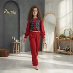 جلیقه شومیز شلوار بچگانه مدل گلدشت - Image 4
