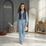 جلیقه شومیز شلوار بچگانه مدل گلدشت