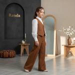 ست جلیقه شومیز شلوار عیدانه دخترانه مدل ماهسو - Image 4