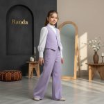 ست جلیقه شومیز شلوار عیدانه دخترانه مدل ماهسو - Image 5