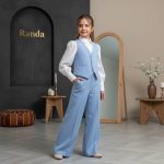 ست جلیقه شومیز شلوار عیدانه دخترانه مدل ماهسو - Image 2
