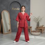 شومیزشلوار مجلسی دخترانه مدل سالین
