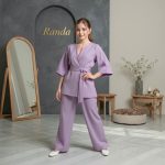 شومیزشلوار مجلسی دخترانه مدل سالین - Image 5