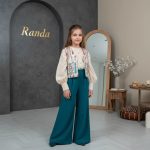 ست شومیز شلوار جلیقه سوزن دوزی مدل فرحناز - Image 2