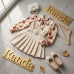 سه‌تیکه شومیز گلدار با جلیقه و دامن مدل لعل - Image 5
