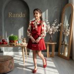 سه‌تیکه شومیز گلدار با جلیقه و دامن مدل لعل