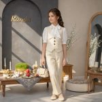جلیقه شومیز شلوار شیک و خاص دخترانه - Image 3