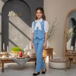 جلیقه شومیز شلوار شیک و خاص دخترانه - Image 8