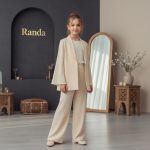 کت شلوار شیک و مجلسی دخترانه مدل داستان