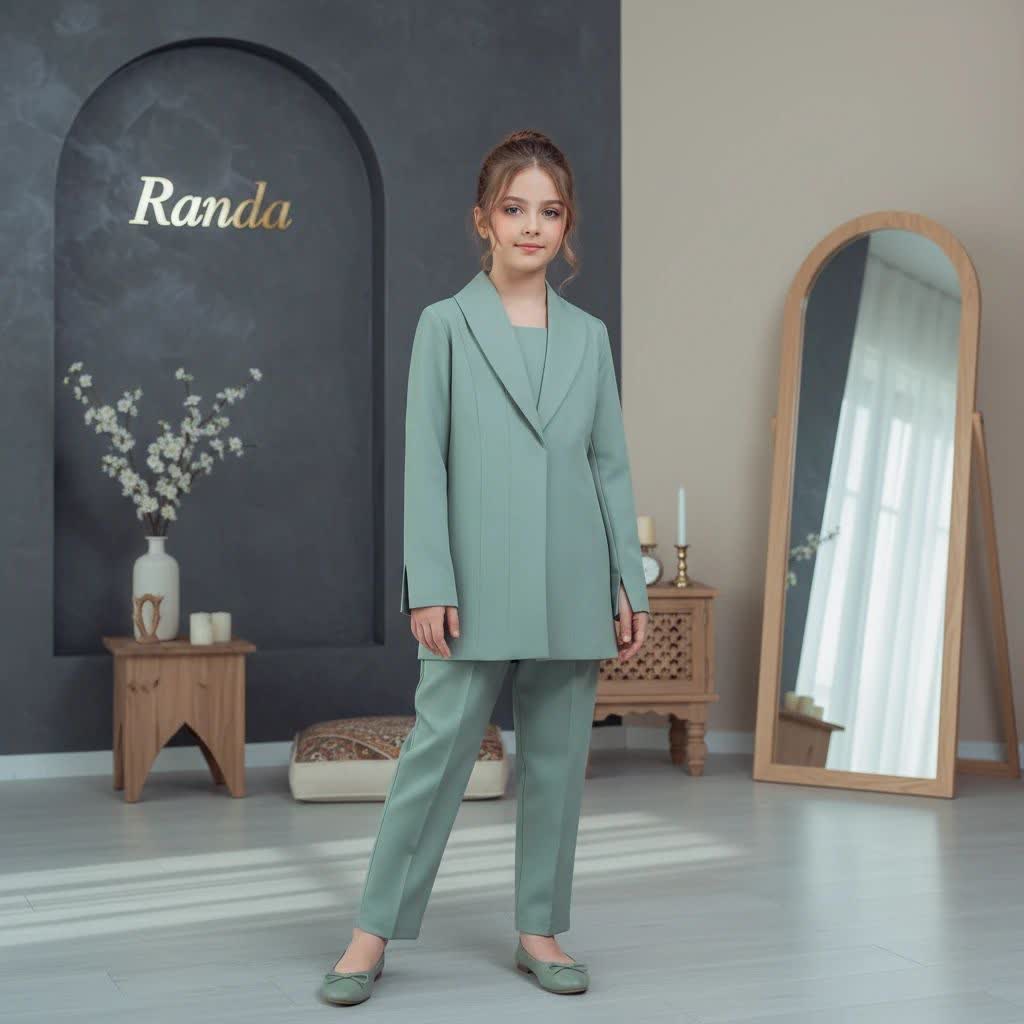 photo24595672018 کت شلوار شیک و مجلسی دخترانه مدل سیمرغ - Image 1