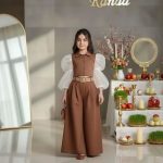 بلوز کراپ شلوار پالازو مدل ماه نور - Image 5