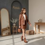 کت و شومیز و دامن چرم مدل پرنسس - Image 9