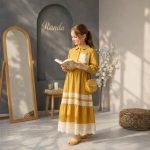 پیراهن شیک دخترانه مدل چلچله - Image 11