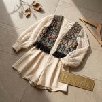 رامپر و جلیقه سوزن دوزی دخترانه مدل یارنیا - Image 7