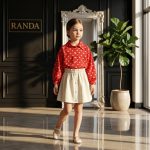ست شومیز دامن طرح قلب تابستانه دخترانه - Image 2
