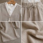 شومیز شلوار و جلیقه تابستانی دخترانه مدل بهارناز - Image 8