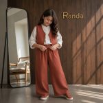 شومیز شلوار و جلیقه تابستانی دخترانه مدل بهارناز - Image 2