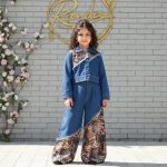 ست لی کت شلوار بگ طرح ببری دخترانه